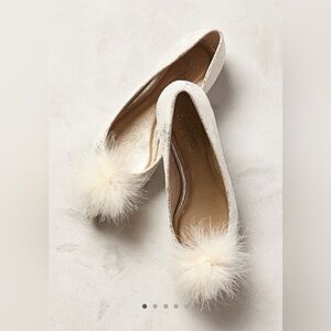 Seychelles Celebrar Silver Distressed Leather Flats, sz 7